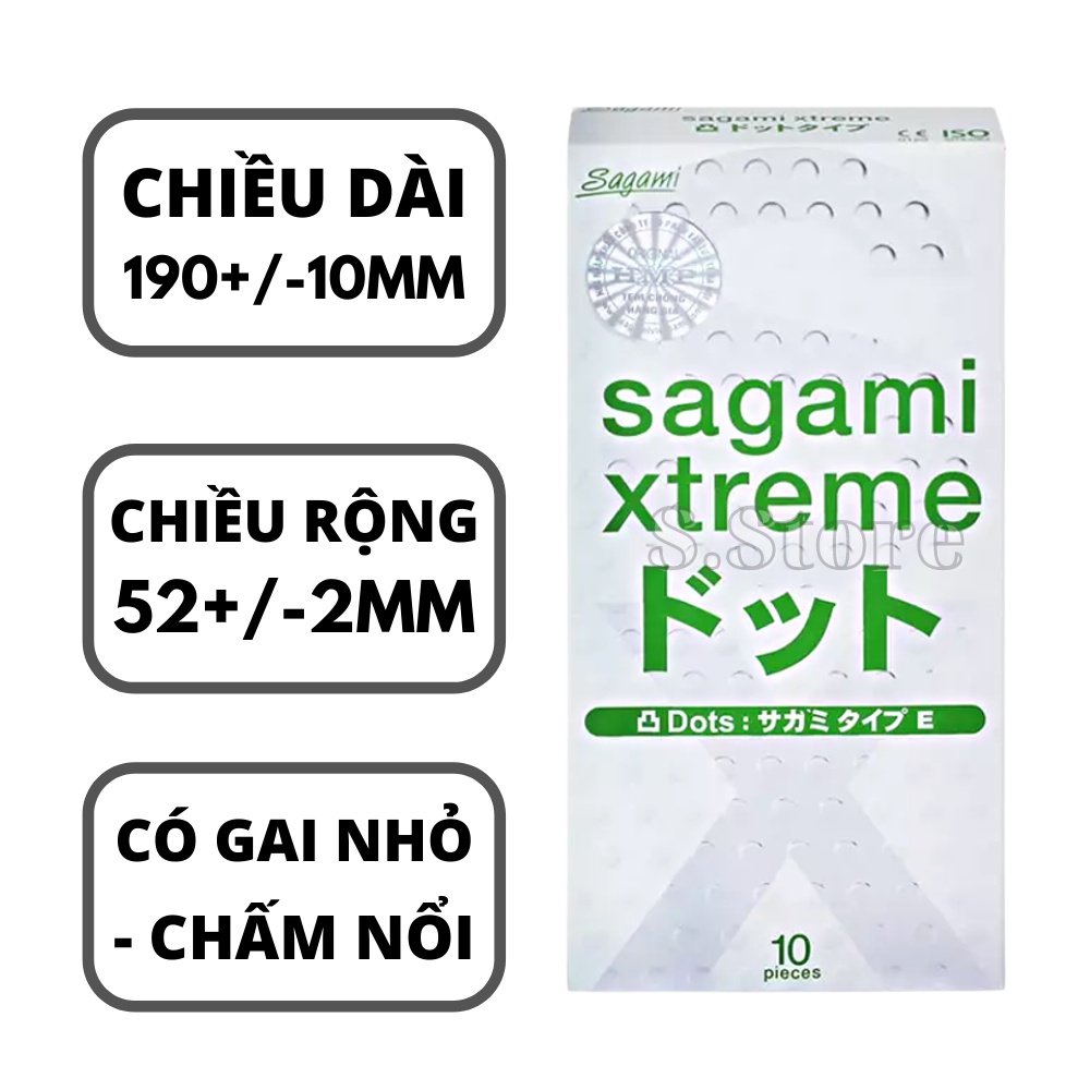 Bao cao su Sagami White - Có gai - H10 - Chính Hãng - Che Tên Sp