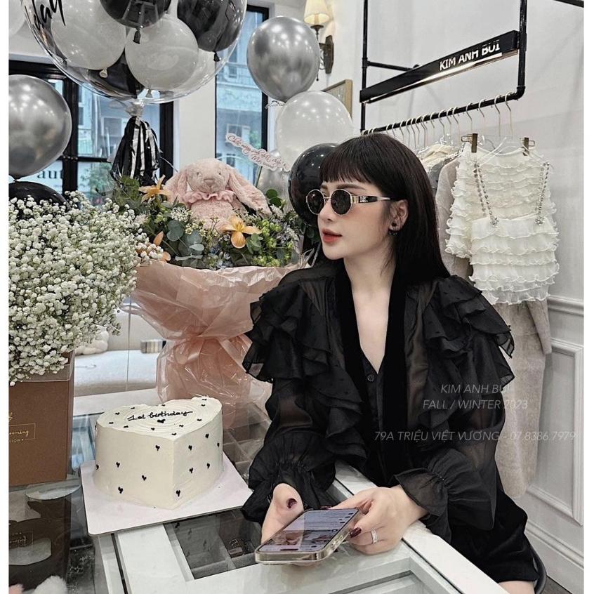Set bộ nữ, áo voan tơ nhún bèo ngực cực bánh bèo Trendy Clothing