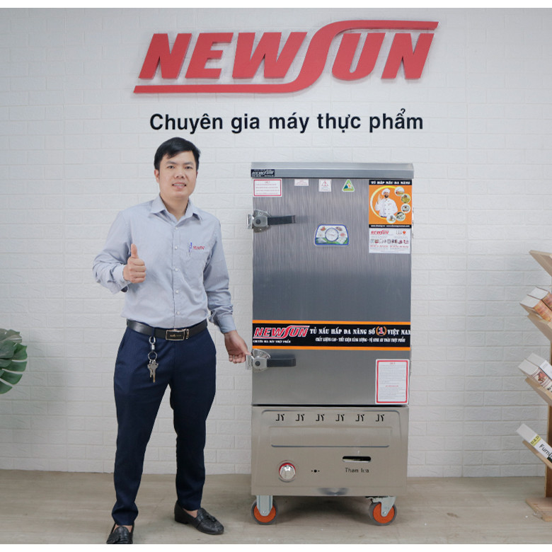 Tủ Hấp Giò Chả, Thực Phẩm 50 Kg Bằng Gas 10 Khay Nhập Khẩu NEWSUN - Hàng Chính Hãng