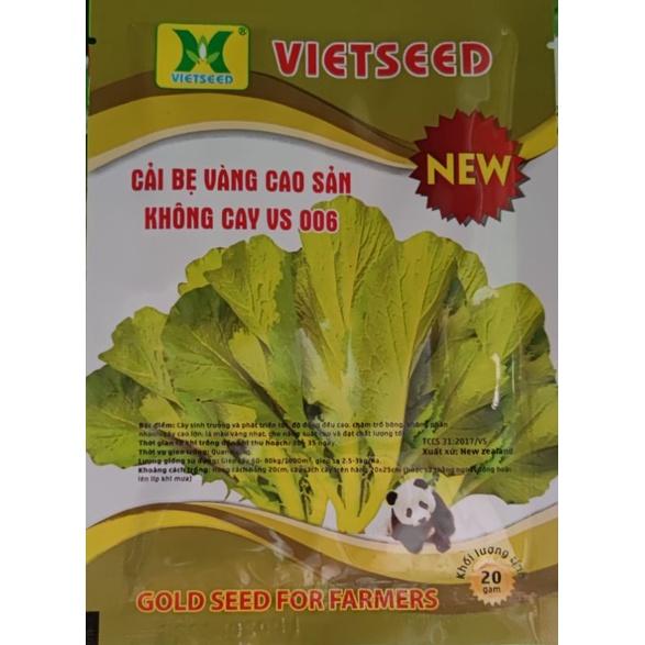 Hạt giống cải bẹ vàng cao sản không cay 20gr
