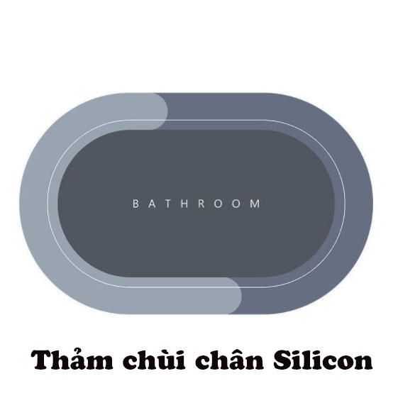 Thảm chùi chân Silicon Bathroom siêu thấm nước, chống trơn trượt