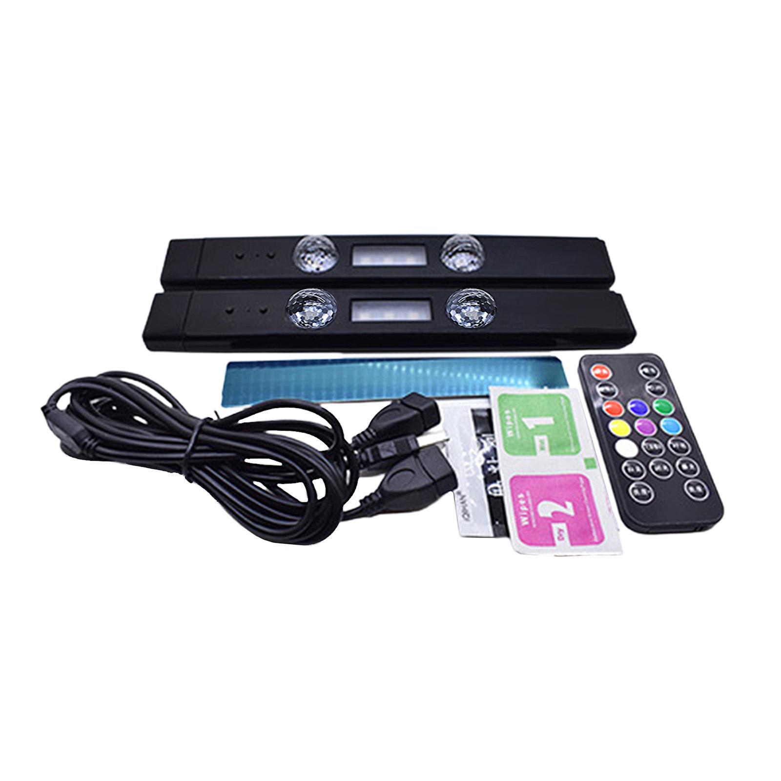 Car Interior Lights 2pcs LED USB 7 Colors RGB Atmosphere Lights Set