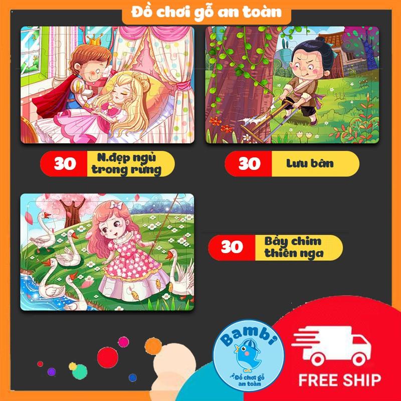 Đồ chơi tranh ghép hình gỗ puzzle - Bộ ghép hình - Tranh xếp hình