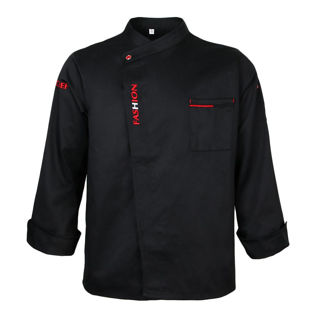 Fashion Unisex Chef Coat Kitchen Uniform Long Sleeves Jacket