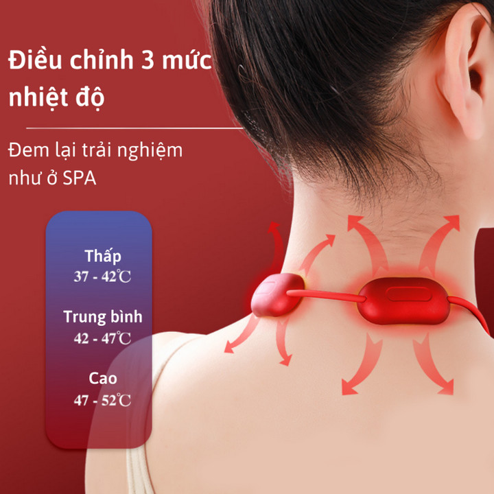 Dây Đeo Massage Đa Năng 2 Đầu Xung Điện Kép Với 9 Cường Độ Rung Hỗ Trợ Giảm Đau - Home and Garden