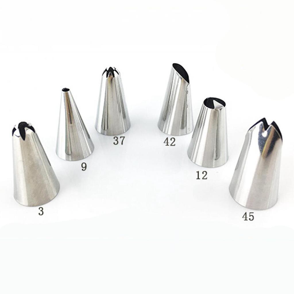 2Set Piping Pastry Bag Stainless Steel Nozzles Cake Decor DIY Tools Set