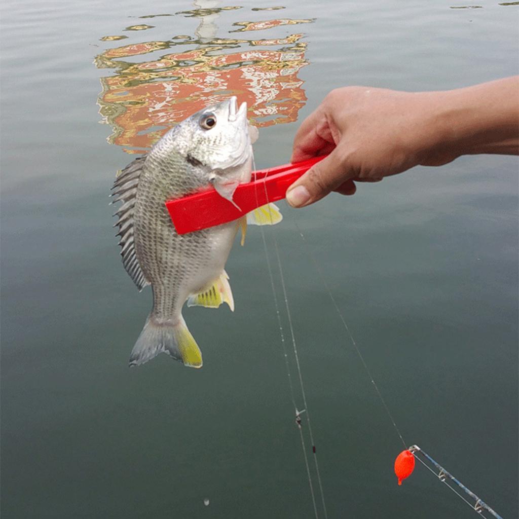 Fish Grip Clamp Holder Controller Fishing Lip Gripper Pliers Catchers Red