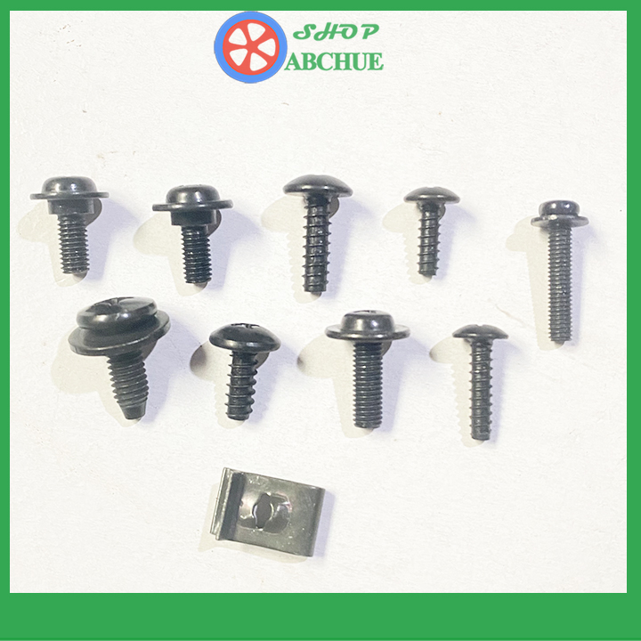 Bộ 75 ốc dàn áo ốc lục cho xe Honda gồm 9 loại khác nhau