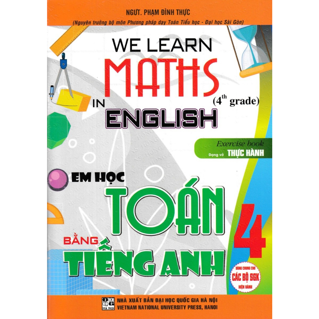 Combo Em Học Toán Bằng Tiếng Anh - We Learn Maths In English - Lớp 3 + 4 + 5 - HA