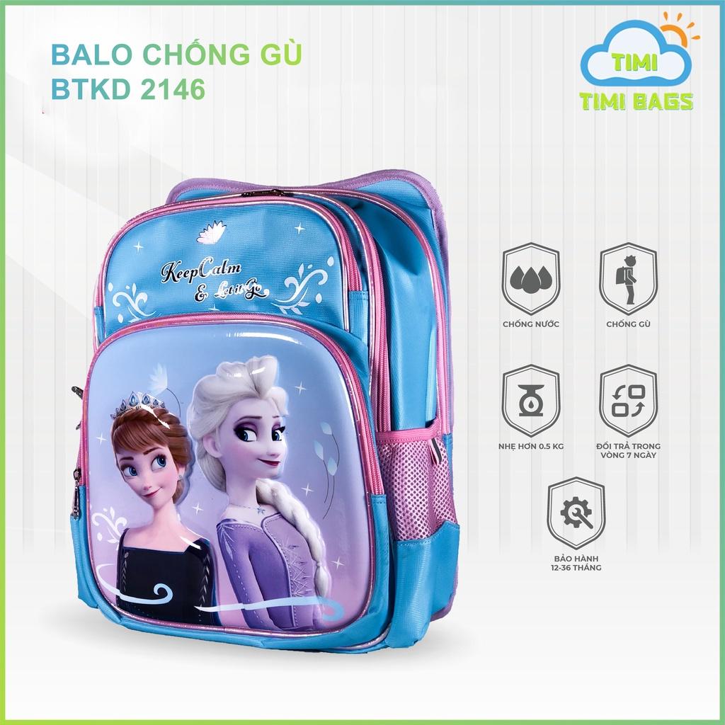 Balo Chống Gù Chống Nước Đệm Lưng Êm Ái Năng Động Cho Học Sinh Transfomer Elsa BTKD 2146