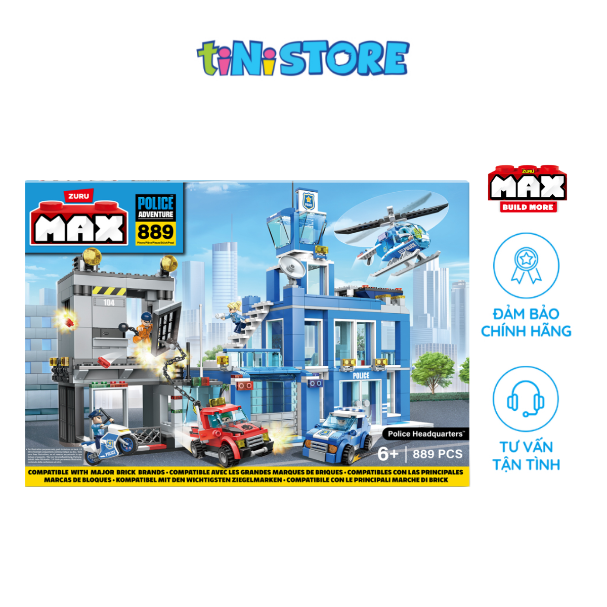 Đồ chơi lắp ráp trạm cảnh sát 889 mảnh Max Build More 83162