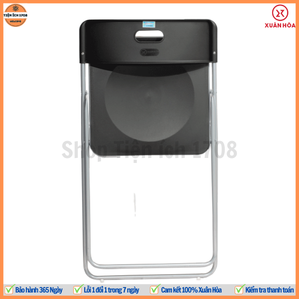 Ghế gấp khung ống thép sơn tĩnh điện mặt ngồi tựa lưng nhựa GS-22-00 Xuân Hòa