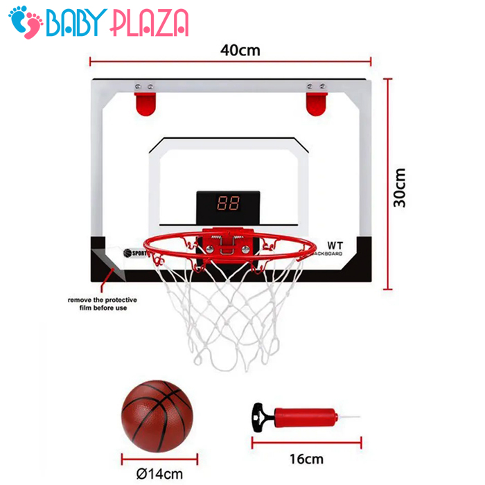 Bảng bóng rổ treo tường có tính điểm BABYPLAZA UL222602