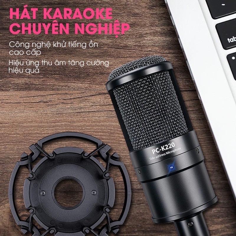 Mic thu âm Takstar PC-K220 sử dụng trong studio chuyên nghiệp, livestream, hát karaoke