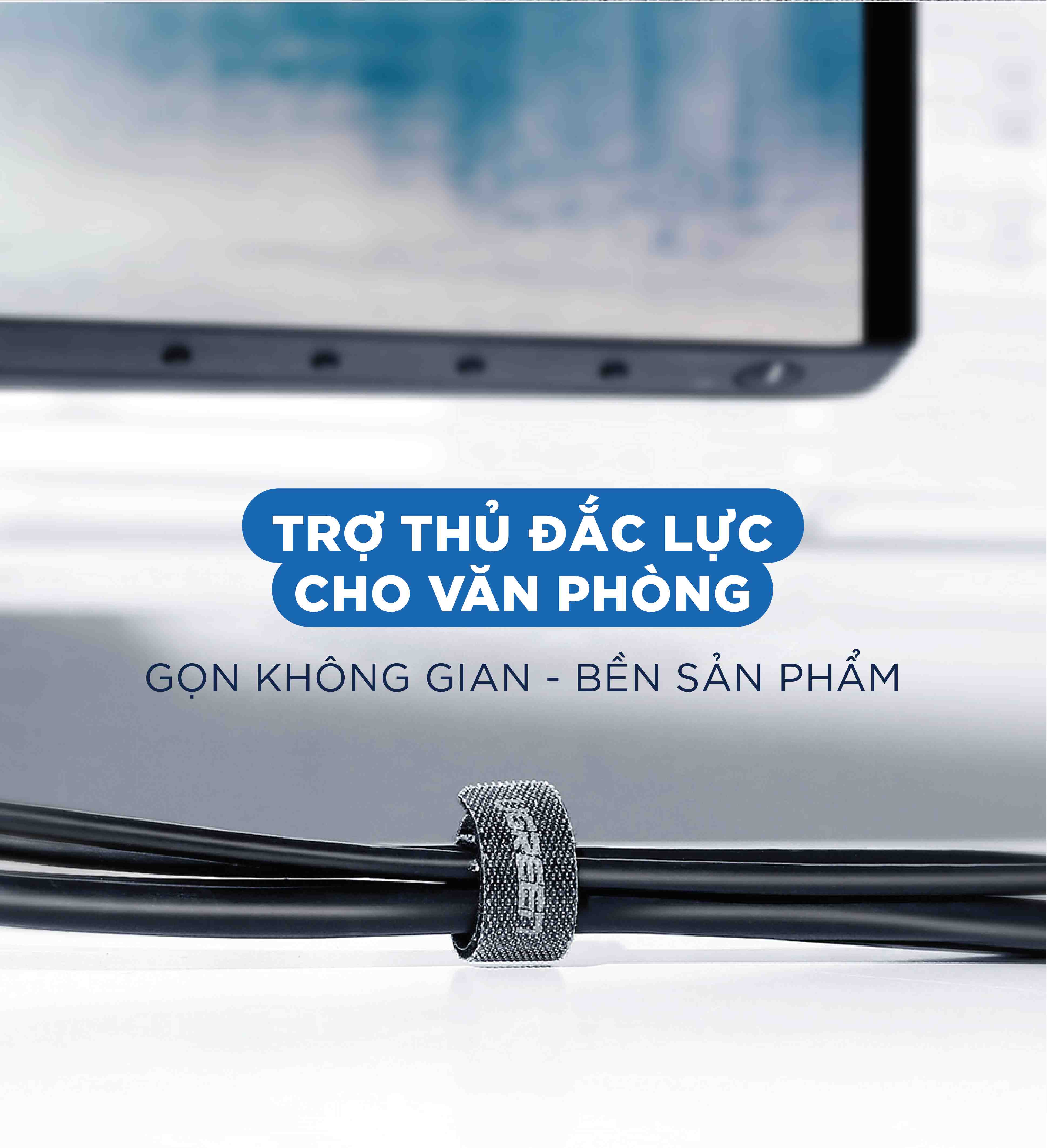 Dây dán tiện lợi UGREEN 50370 20245 Velcro làm gọn dây sạc, dây tai nghe, dây máy tính...dài 14cm và 18cm - Hàng chính hãng