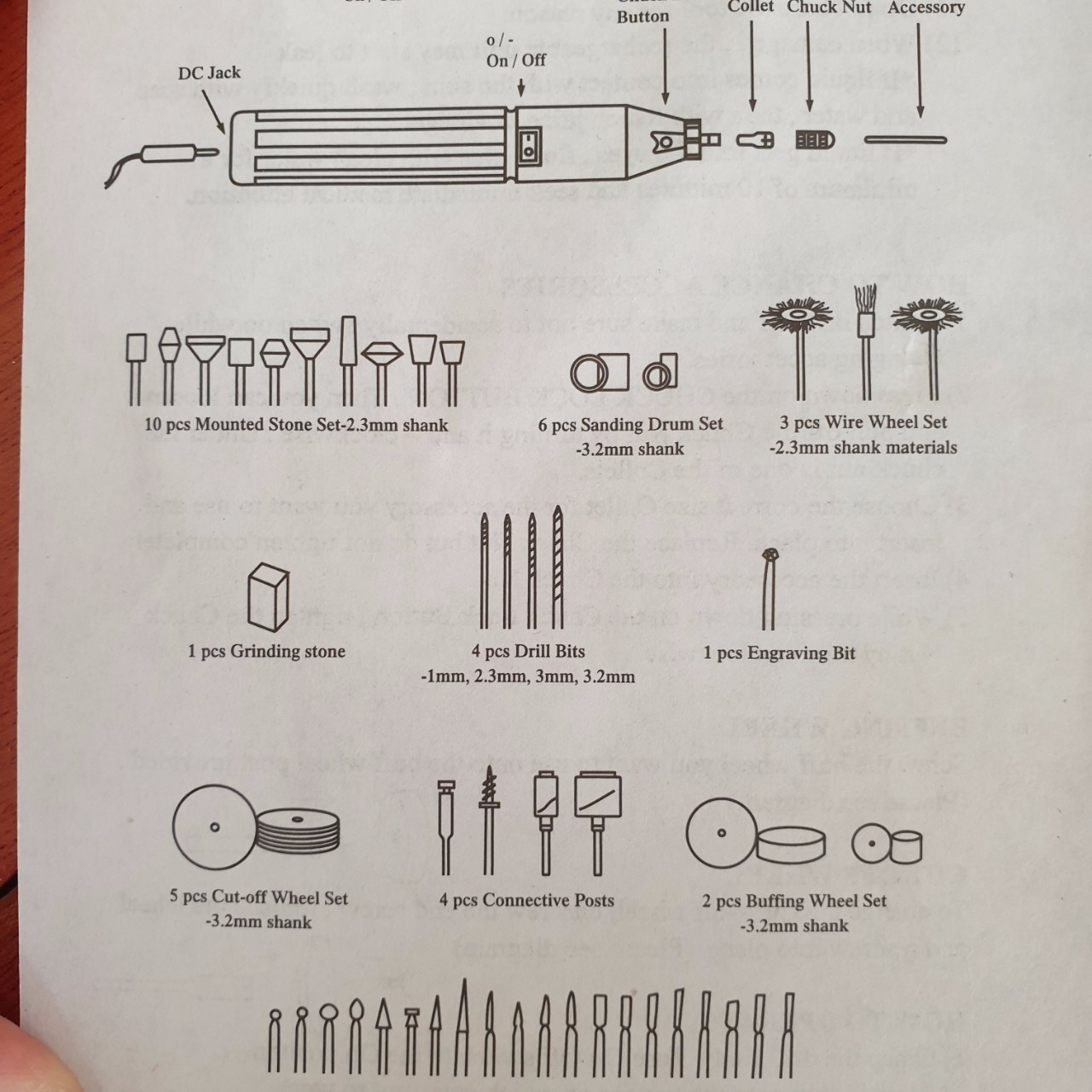 Máy mài khắc chạy pin 3.6v tặng 5 lưỡi cắt phủ kim cương - máy khoan mài khắc mini chạy pin 65 chi tiết