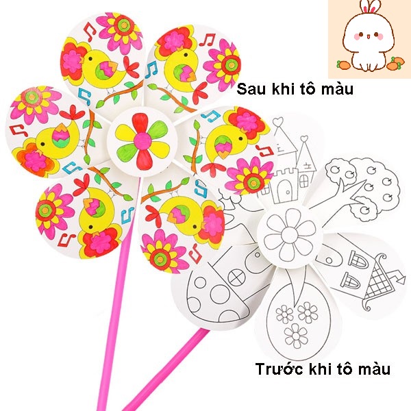 Chong chóng tô màu sáng tạo - Đồ chơi DIY siêu cute cho bé