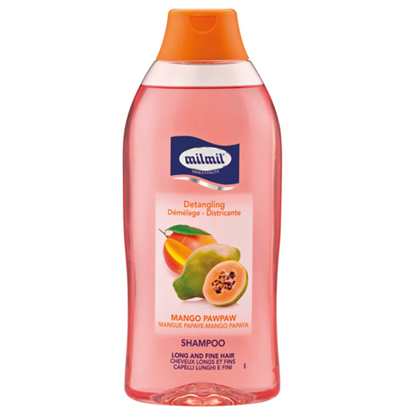 Dầu gội ngừa rụng tóc Milmil Detangling Shampoo Mango Pawpaw 750ml tặng kèm móc khóa