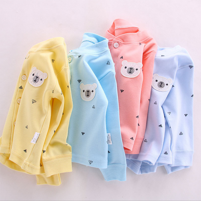 0-24M Cho Bé Bộ Cotton Quần Áo Trẻ Em Ngủ Phù Hợp Với Trẻ Sơ Sinh Bé Gái Bé Trai Bộ Đồ Ngủ Quần Tay Dài Dễ Thương gấu Thỏ Điện Đơn
