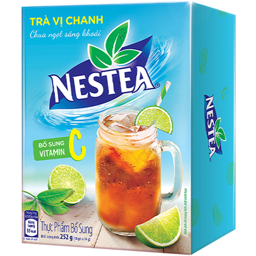 Combo 2 hộp trà vị chanh Nestea (Hộp 18 gói x 14g) [Tặng bình nhựa Detox]