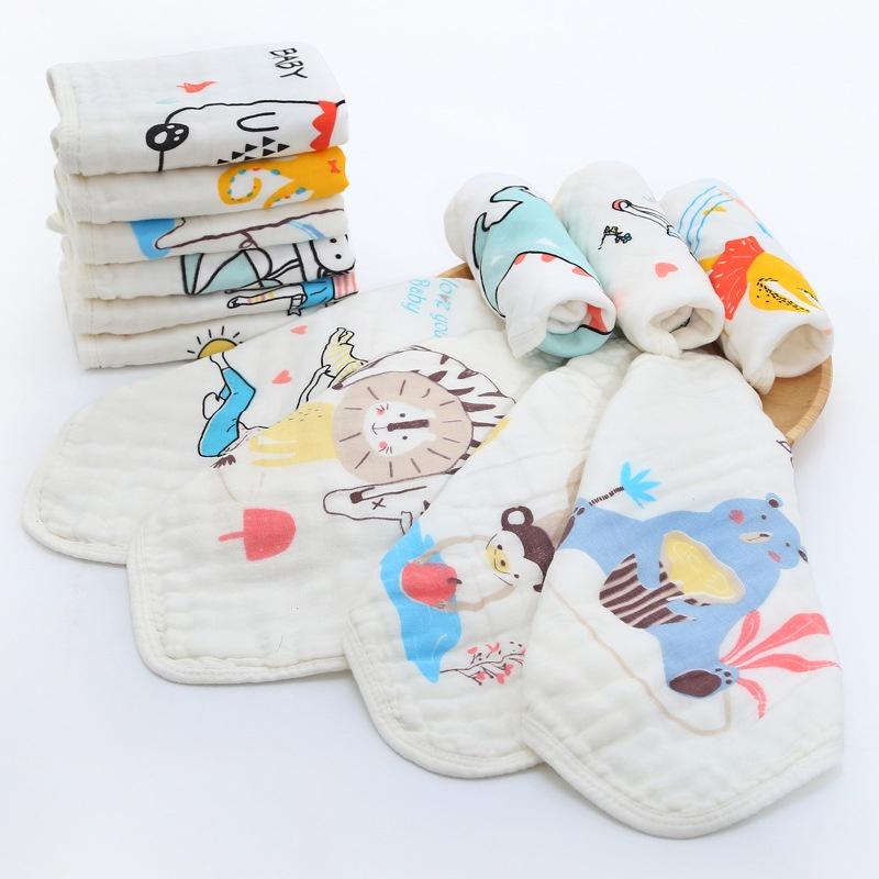 Khăn xô sữa, khăn mặt xô cotton sợi tre 6 lớp cho bé sơ sinh, set 5 chiếc, kích thước 28 x 28cm, siêu thấm, siêu mềm