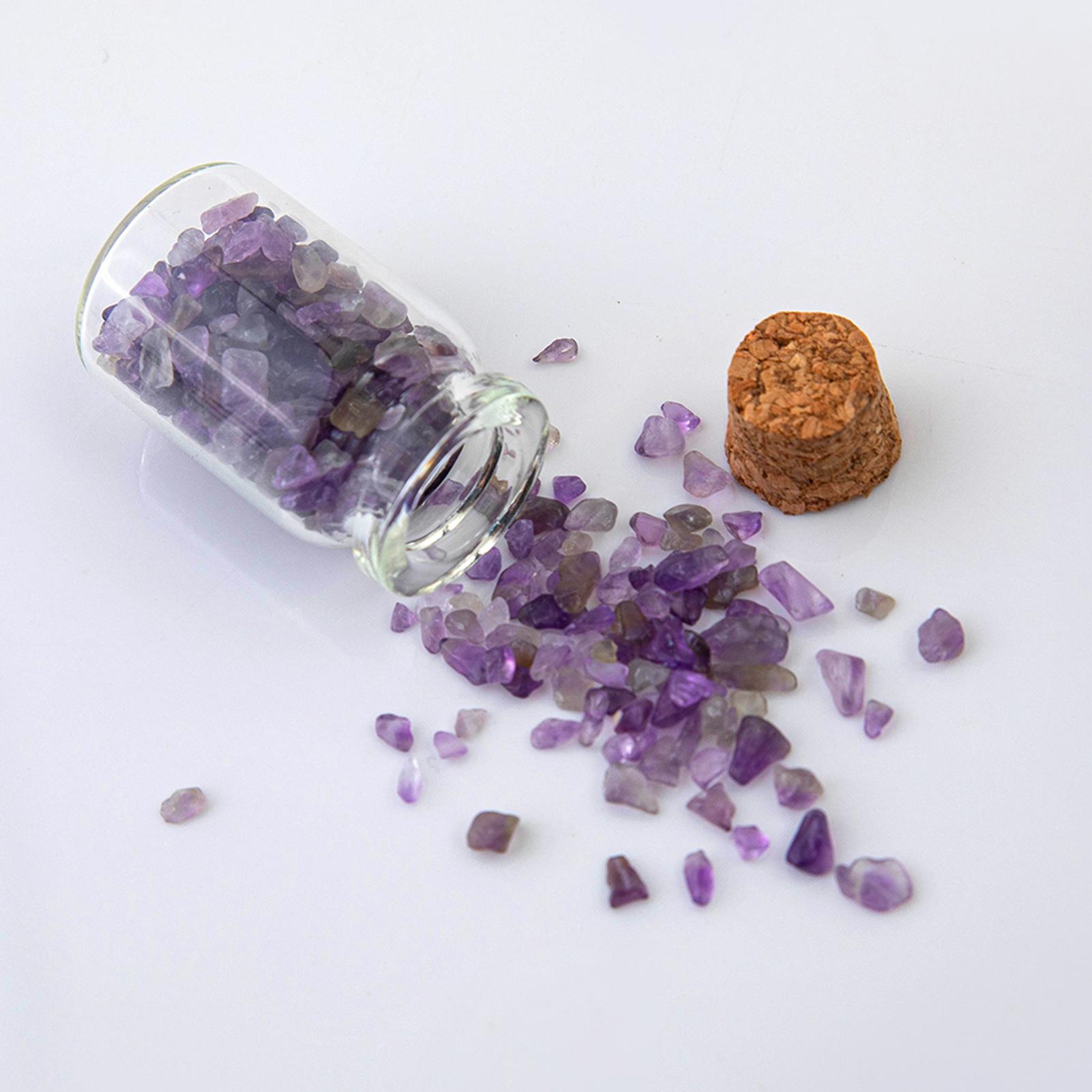 Chai đá tinh thể tự nhiên nhiều màu sắc phong thủy, chai ước nguyện