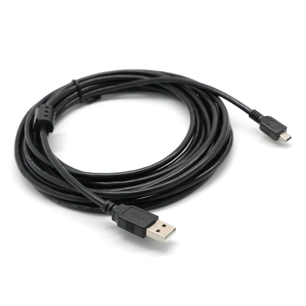 5m/16FT 2.0 USB Cable Type A to Mini B Male to Male 5 PIN Black