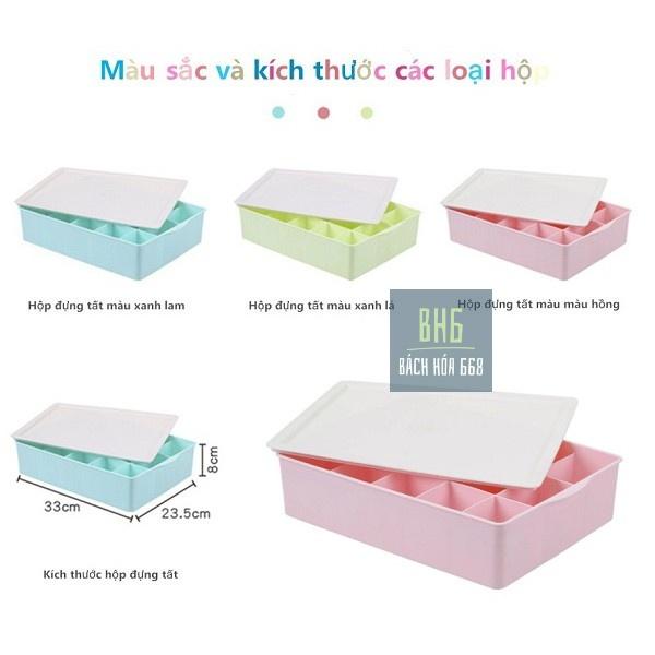 Khay nhựa đựng đồ lót tiện dụng, chia ngăn đựng quần lót, áo lót, tất và các vật dụng nhỏ