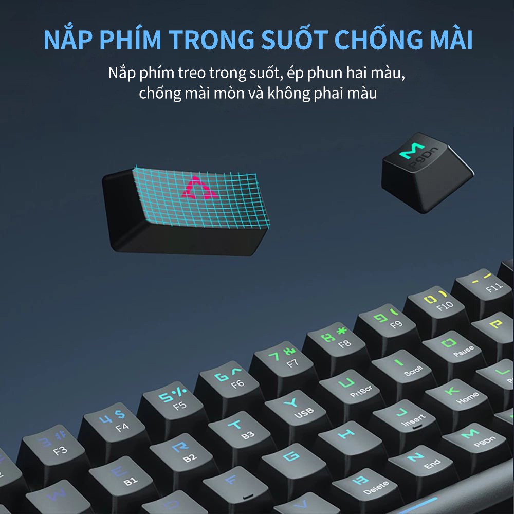 [HÀNG CHÍNH HÃNG GOOJODOQ] A1849 - Bàn phím Không Dây Bluetooth 61 Phím RGB 3 Chế Độ Hotswap Bàn phím cơ