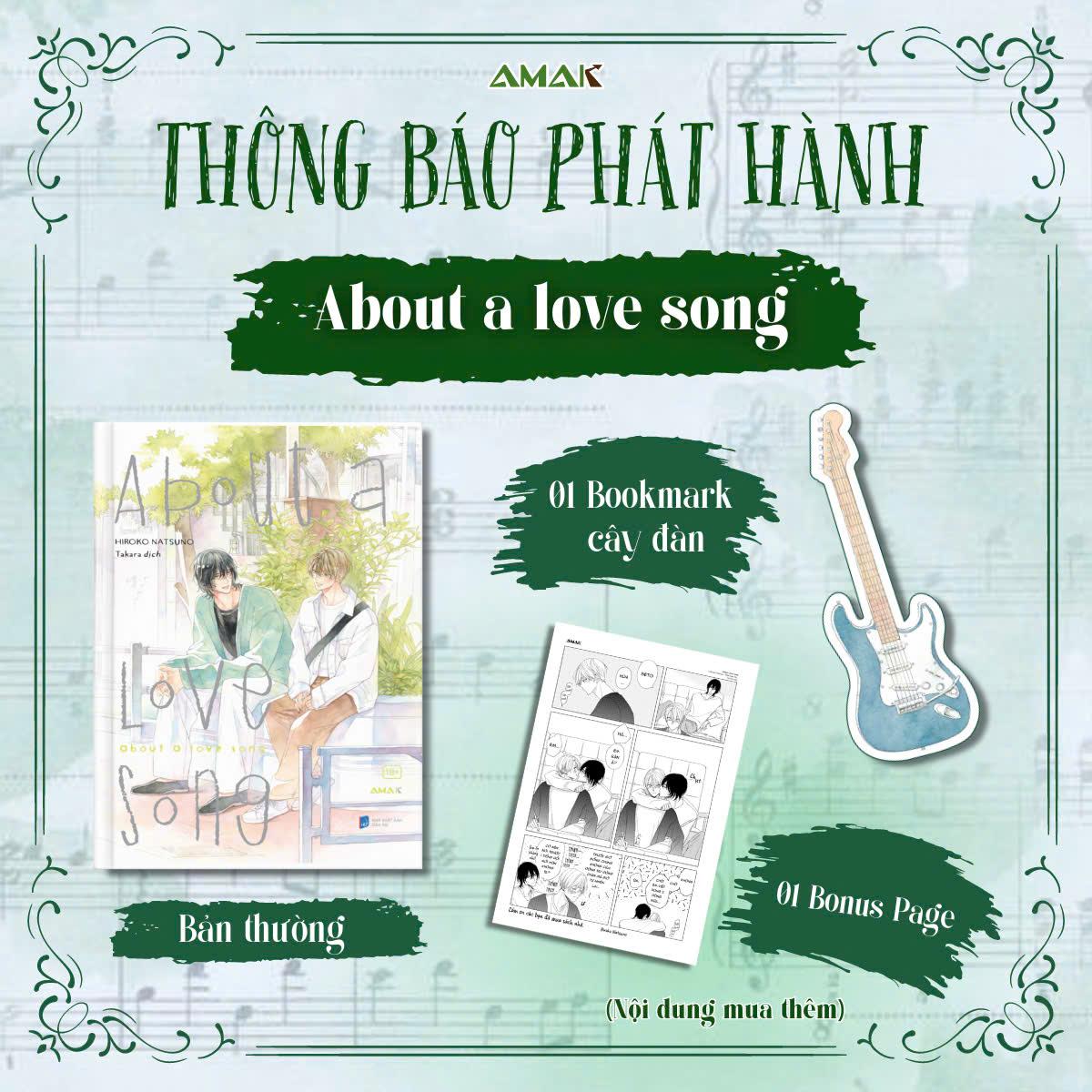 Sách - About A Love Song - Tặng Kèm Bookmark Cây Đàn + Bonus Page