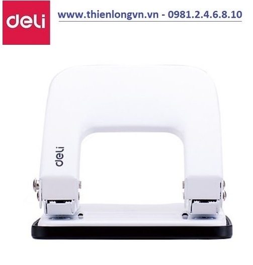 Máy đục lỗ Deli - E0137 màu trắng - 20 tờ