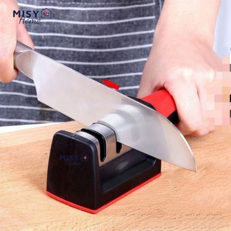 Mài dao kéo 3 cấp độ siêu sắc bén 3 in 1 3 rãnh khe cầm tay cao cấp mài dao inox dao thép Misy home