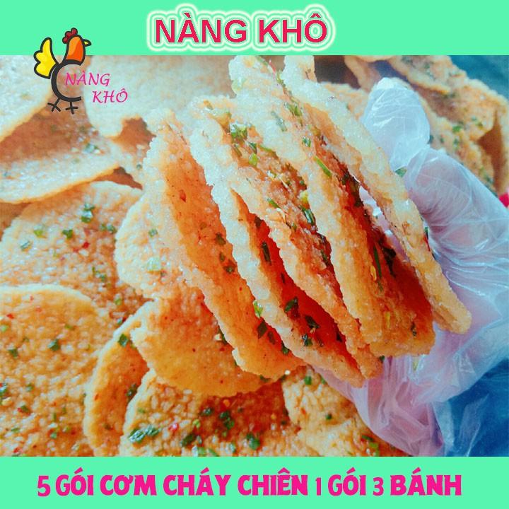 5 Gói Cơm Cháy Chiên Mắm Hành Loại Ngon ( Giòn ngon - Đậm vị ) | 1 Gói 3 Bánh To | Nàng Khô