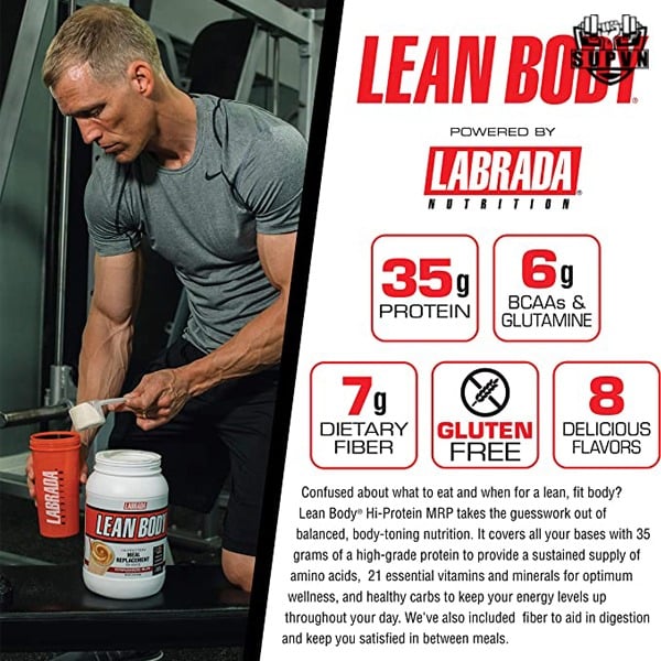 Lean Body Labrada 4.63lbs - Sữa dinh dưỡng hỗ trợ tăng cơ giảm mỡ thay thế bữa ăn tiện lợi Healthy Cung Cấp 35 Protein và Các Vitamin Năng Lượng Đảm Bảo Dinh Dưỡng Hoàn Chỉnh Bữa Ăn Lean Body Meal Replacement