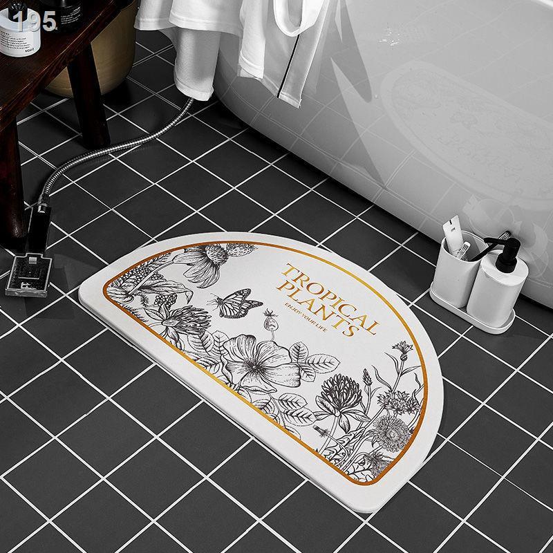 Nhẹ sang trọng phòng tắm bùn tảo cát thấm tấm lót nhà vệ sinh sàn thảm cửa diatomite chống trượt