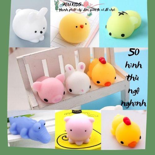 Mochi squishy hình thú 5 con cực dễ thương - Mochi đồ chơi mềm dẻo trang trí và cảm nhận độ dễ thương A378