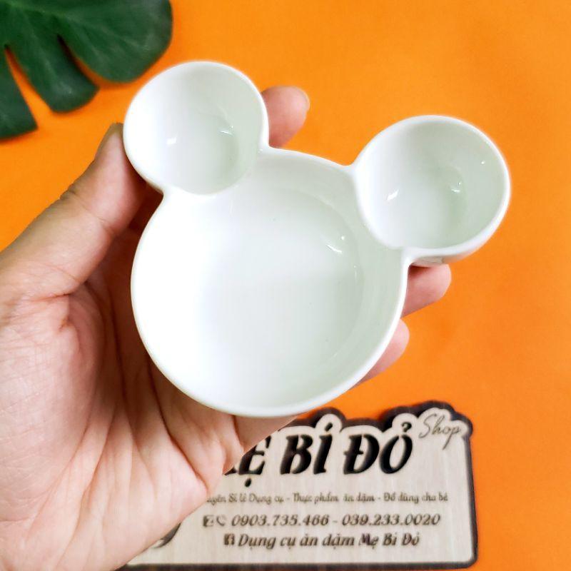 Bát Ăn Dặm Gốm Sứ Hình Mickey Cho Bé