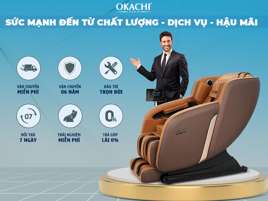 Ghế massage toàn thân OKACHI Luxury JP-I79