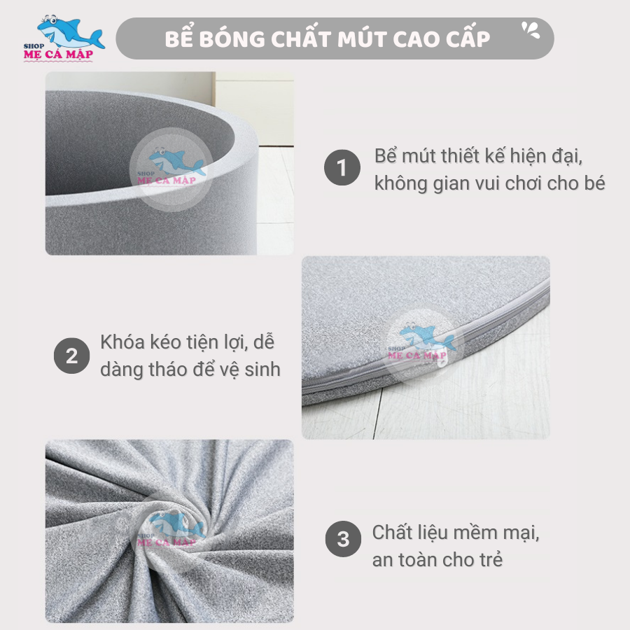 Bể đựng bóng có ĐỆM LÓT DÀY siêu cao cấp, HÀNG CÓ SẴN, bể bóng đệm mút bọc vải êm ái