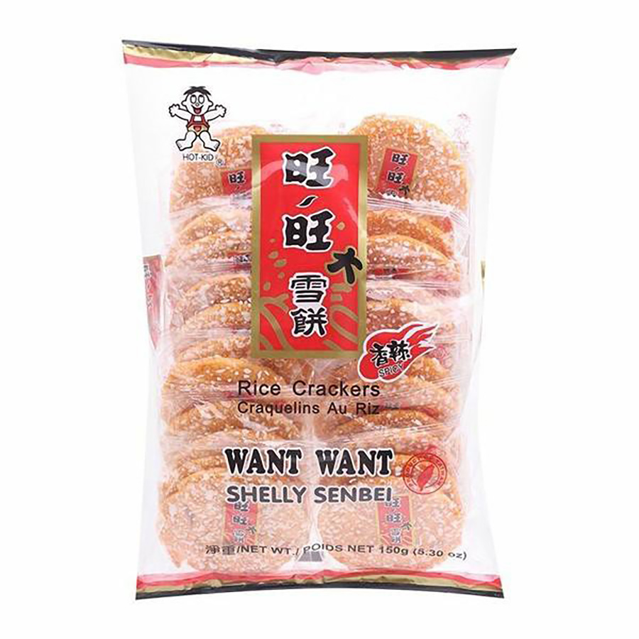 Combo 3 Bánh gạo WANT WANT Shelly Senbei Rice Crackers (Spicy) 150g