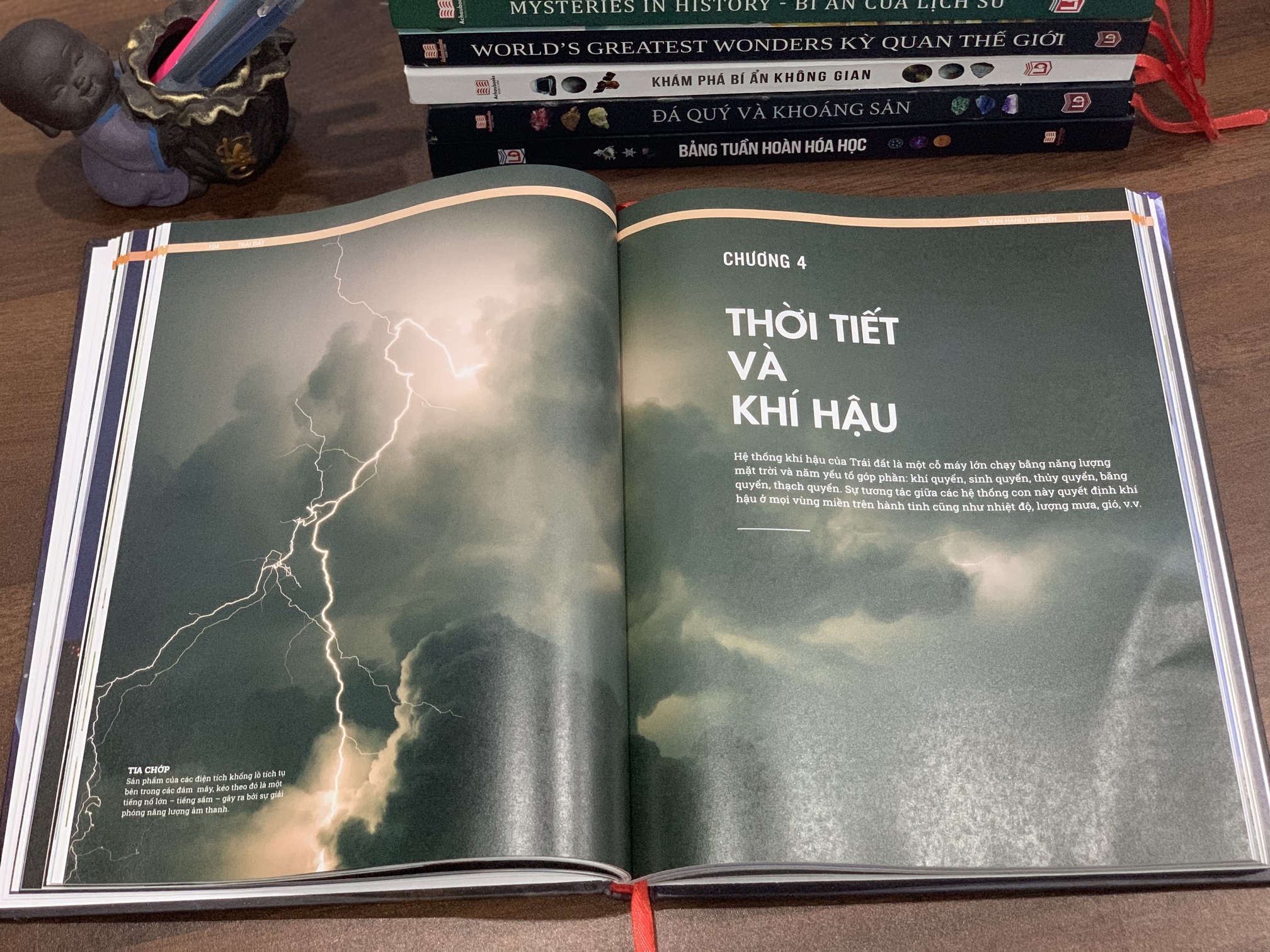 Combo sách Trái đất và sách Khám phá bí ẩn không gian - Tổng hợp kiến thức khoa học tự nhiên và vũ trụ - Á Châu Books, Bìa cứng in màu