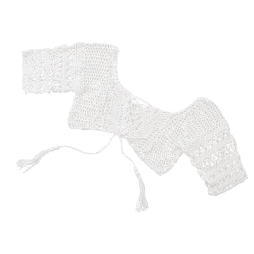 Bohemian White Crochet Bikini Top Middle Sleeves Crop Tops Sexy Beachwear Swimsuit