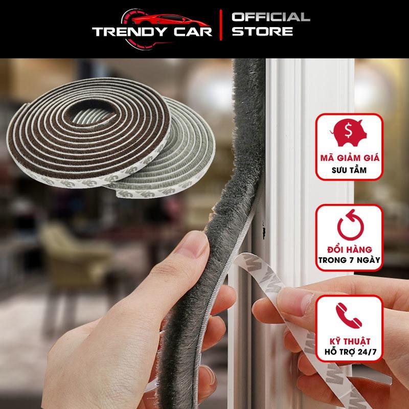 Gioăng lông dải sợi nỉ lông nheoRon Đế dán 9 mm lông cao 15mm dán chặn kín khe hở ngăn côn trùng