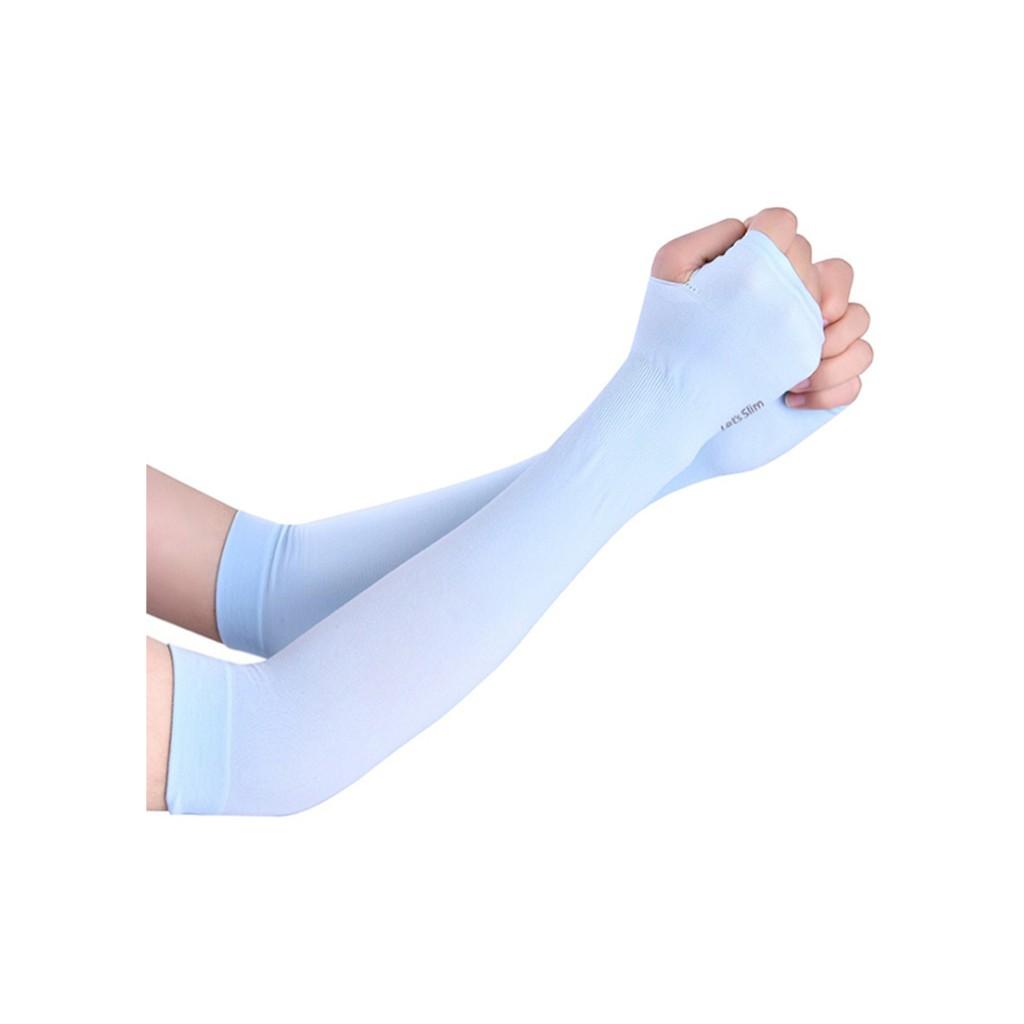 Bộ găng tay chống nắng xỏ ngón Xanh