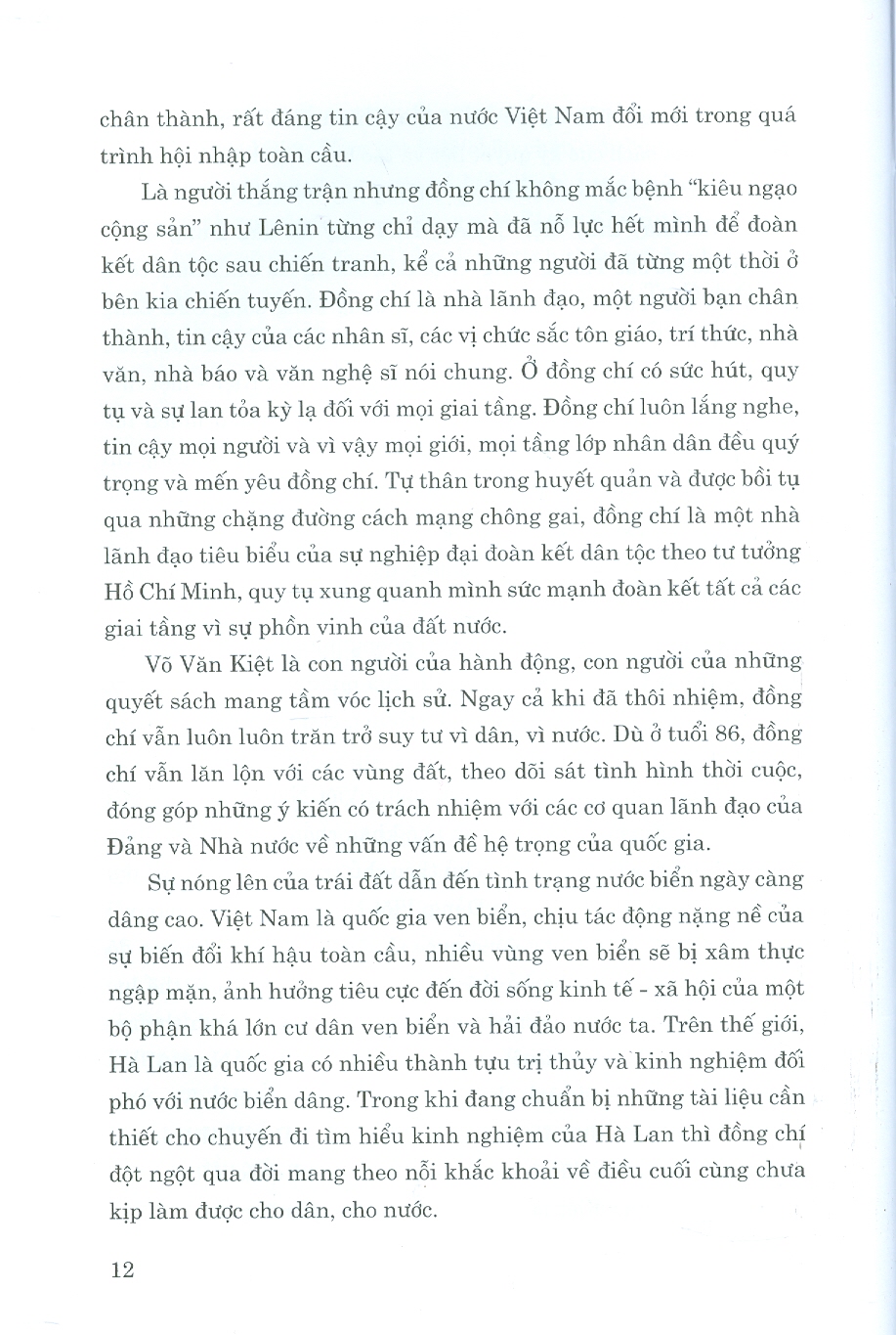 Võ Văn Kiệt - Một Nhân Cách Lớn, Nhà Lãnh Đạo Tài Năng Suốt Đời Vì Nước Vì Dân (Hồi ký) (Bản giới hạn, in 100 quyển)