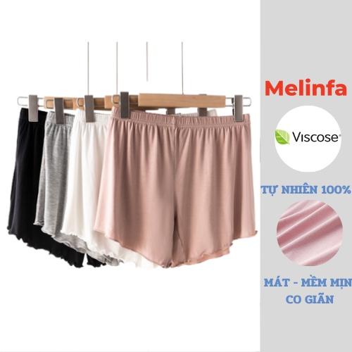 Quần đùi short nữ mặc nhà vải Viscose tự nhiên mát lạnh co giãn mềm mại mã VAQ0324