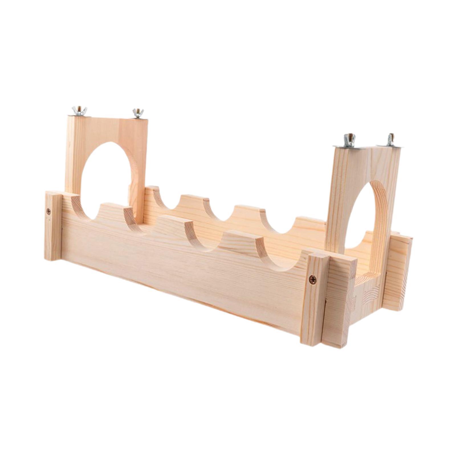 Animal Playing Platform Toy Pet Bridge Cage Accessories Easy to Clean Durable Hanging Wood for Squirrels Mice Exercise Climbing
