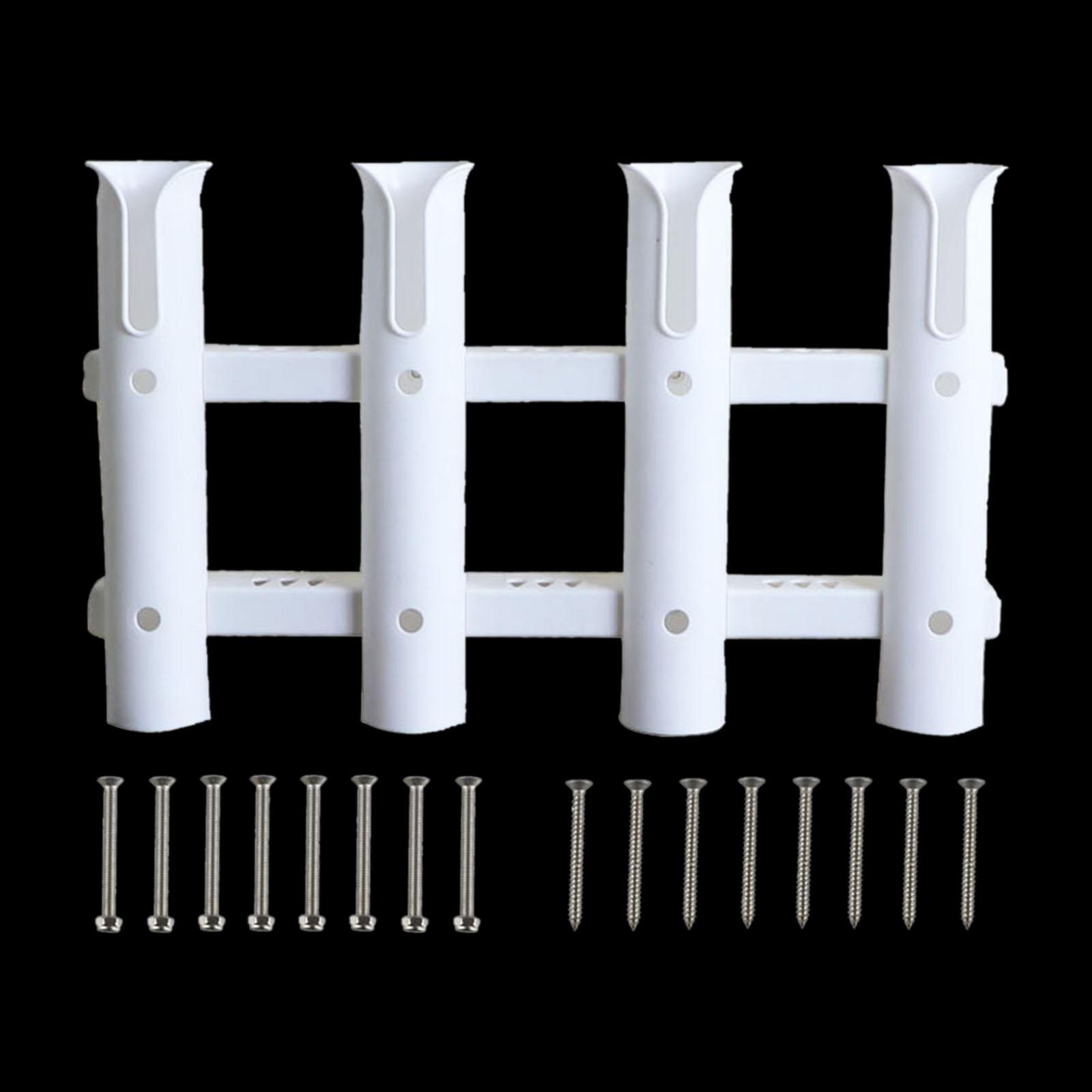 Fishing Rod Holder 4 Pole Bracket Tube for Boat Marine Side-Mount