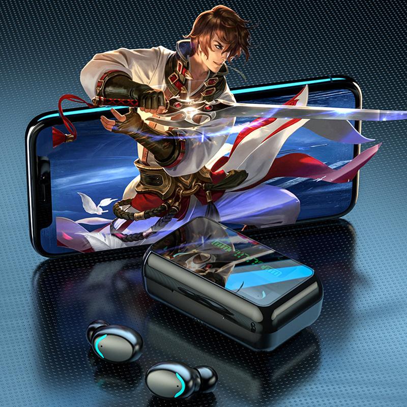 Tai nghe không dây TWS Tai nghe Bluetooth Tai nghe stereo Tai nghe Bass thể thao Chống nước cho điện thoại thông minh Màu sắc: có màn hình led