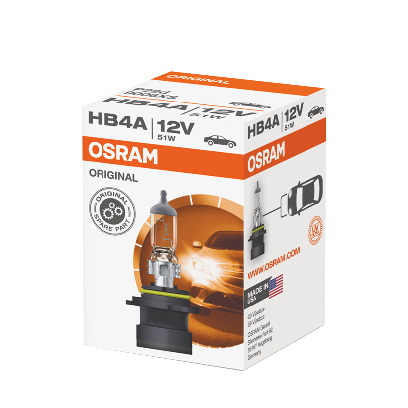 Bóng Đèn Halogen OSRAM Original HB4 12V 51W (Chân Thẳng)